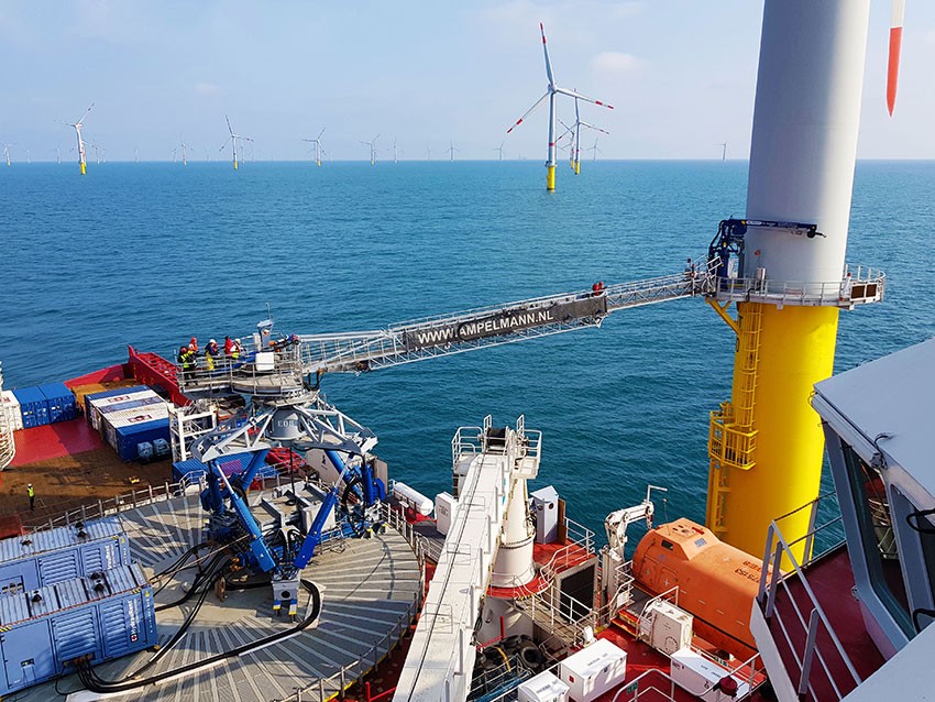 Ampelmann signs 13 new contracts in European offshore wind in the first half of 2021