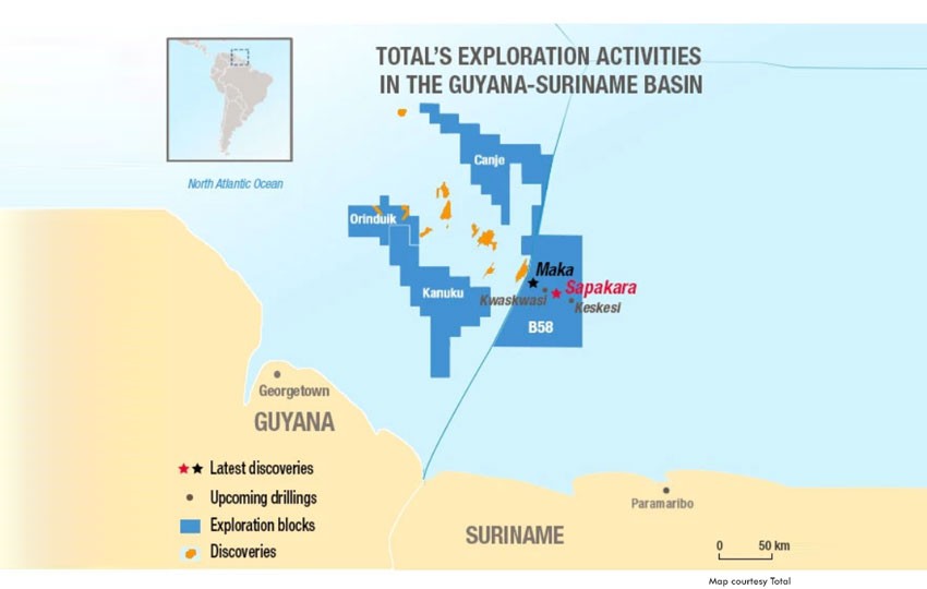 Apache, Total hit second discovery off Suriname