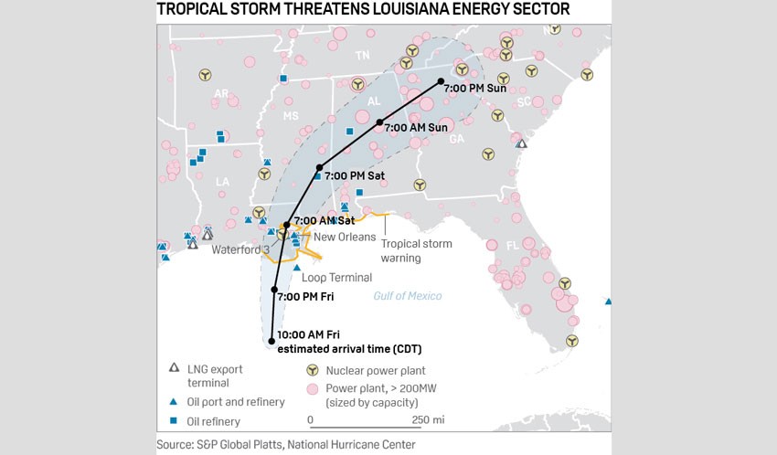 Chevron offshore oil and gas platforms shut in ahead of Gulf of Mexico storm