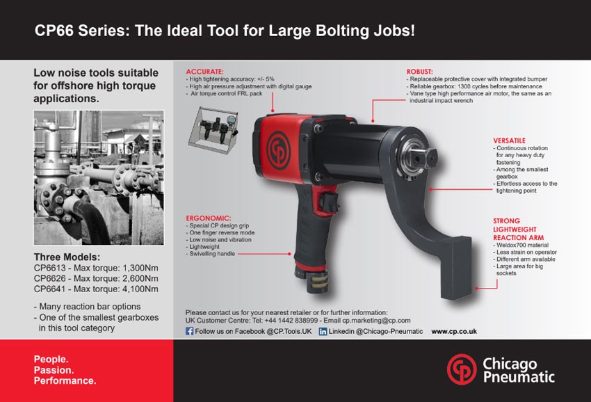 Chicago Pneumatic Atex Impact Wrenches ideal for Oil and Gas Bolting Applications