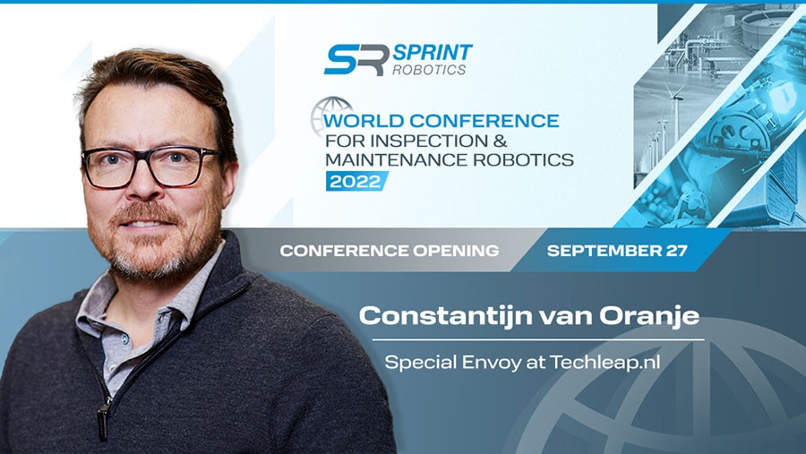 Constantijn van Oranje, Special Envoy at Techleap.nl, joins opening of World Conference for Inspection & Maintenance Robotics