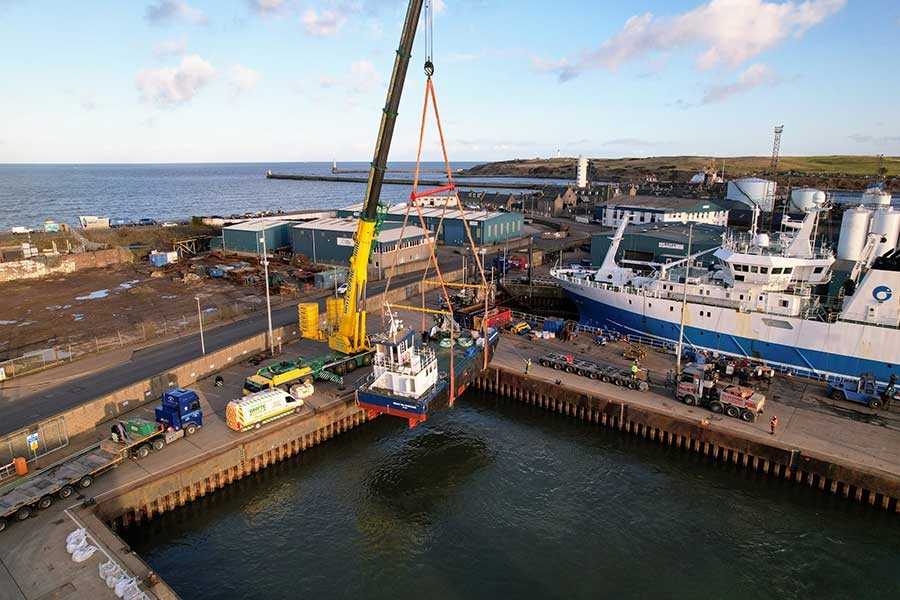 Dales Marine celebrates the successful launch of a new vessel build in Aberdeen