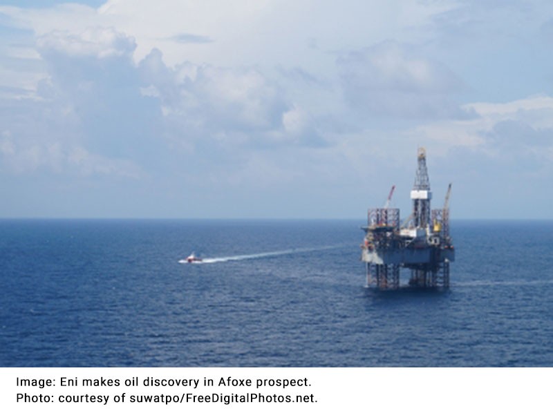 Eni reports oil discovery in Afoxe prospect offshore Angola