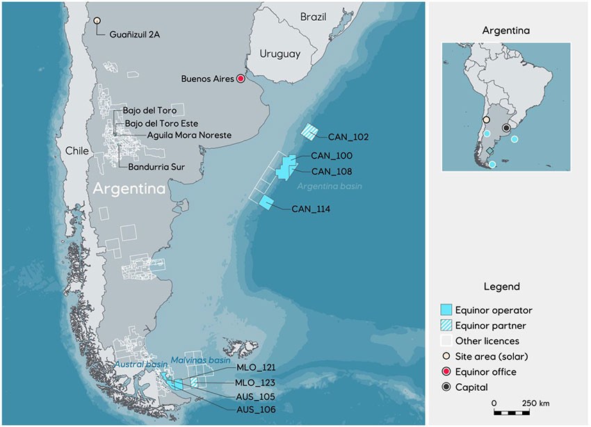 Equinor and YPF partner with Shell in the CAN 100 block offshore Argentina
