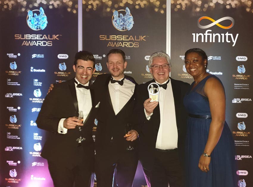Infinity wins coveted Best Small Company of the Year award from Subsea UK