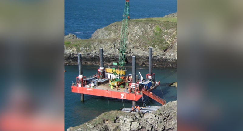 Jack-up vessel off Redcar coast for Sofia wind farm work