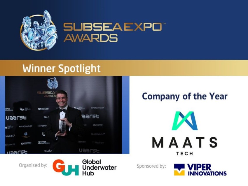 MAATS Tech receive Company of the Year Award at Subsea Expo 2022