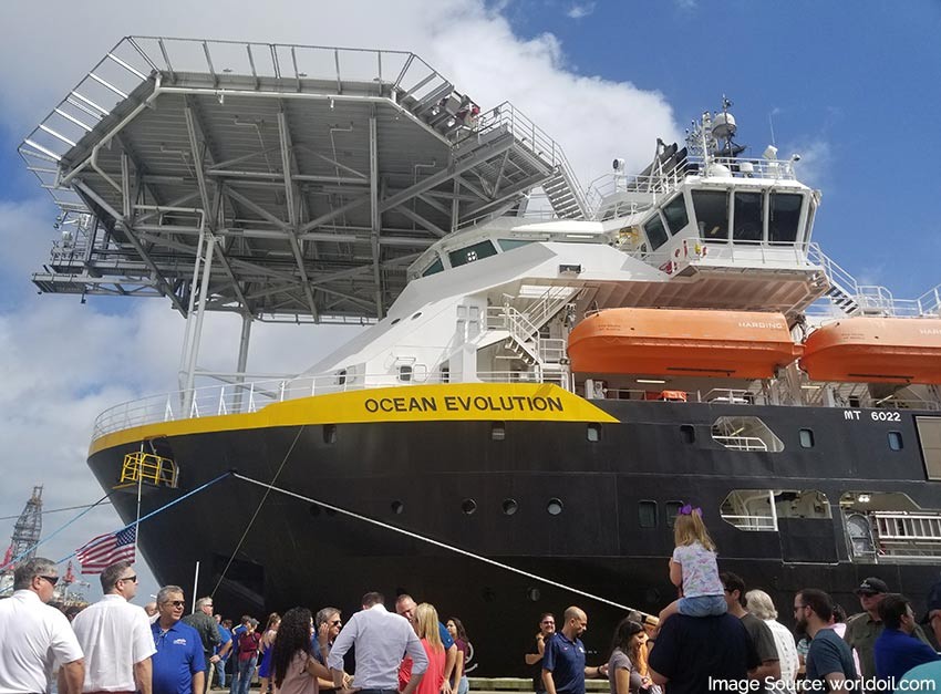 Oceaneering’s advanced vessel christened before industry crowd