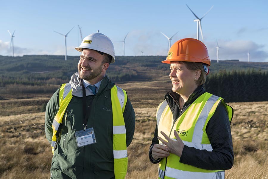 Scotland’s First Minister marks launch of UK’s tallest onshore turbines