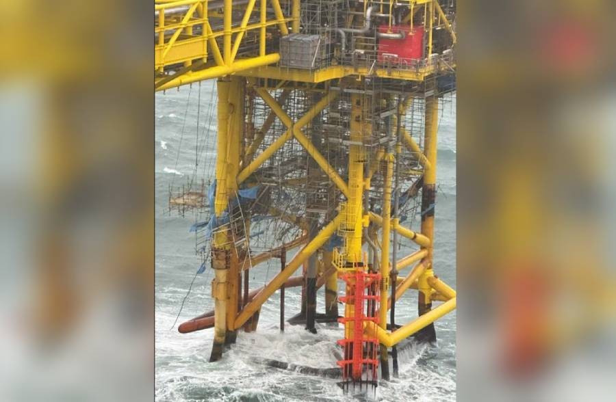 Storm Babet Inflicts Damage on Tyra East Offshore Rig’s Scaffolding