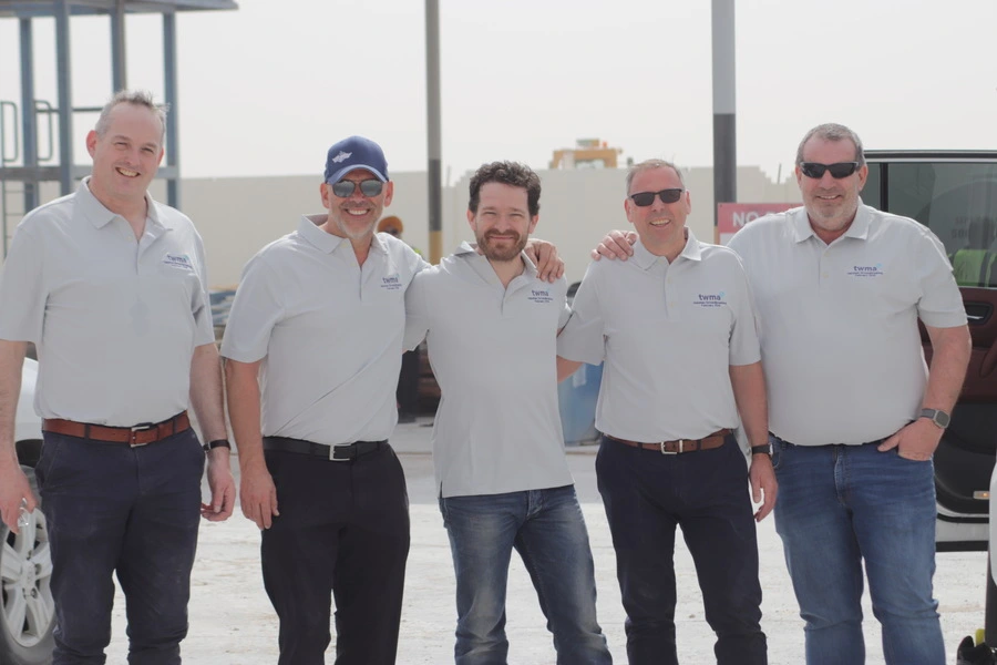 (L-R) Jonathan Parkes (Commercial Director), Halle Aslaksen (CEO), Pierre-Marie Hinden (General Manager – UAE), Mark Walker (CFO) and Simon Tyldsley (COO)(2).webp