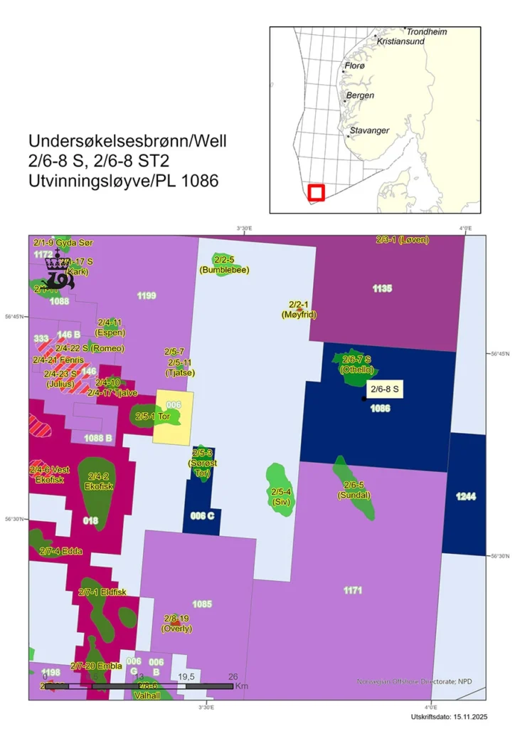 Dry well in the North Sea (2/6-8 S and 2/6-8 ST2)