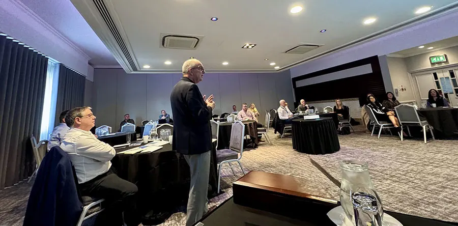 ECITB Chief Executive Andrew Hockey speaking at the London regional levy voting forum