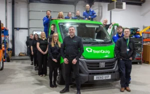 RenQuip Owner & Managing Director Marc Gerrard (Front Left) and RenQuip Owner & Technical Director John Morgan (Front Right) with Renquip team