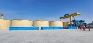 Storage & Transfer System at the new drill cuttings treatment facility.